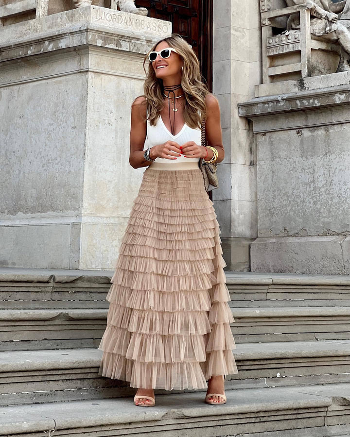 JOAN™ - Elegant Layered Maxi Skirt