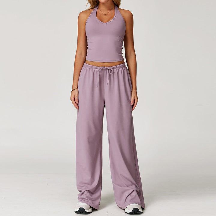 ARAYA™ - Casual Crop Tank & Wide Leg Pants Set