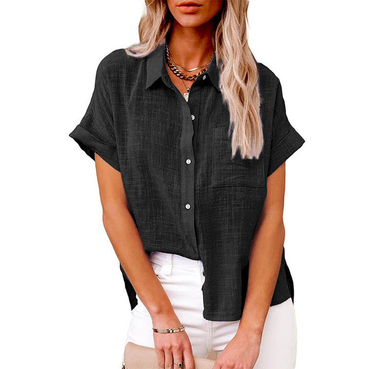 AUDRINE™ – Casual Button-Up Blouse