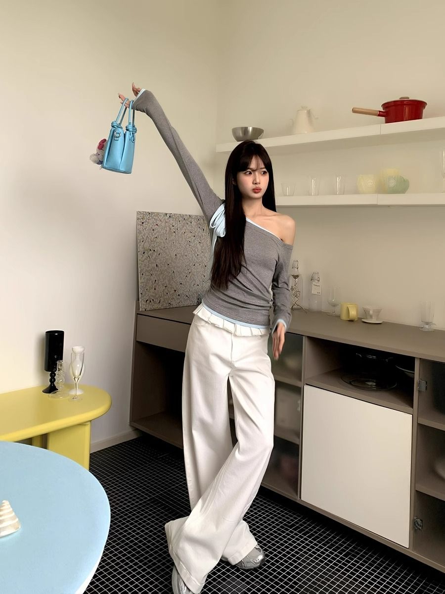 PAISLEY™ – Wide-Leg Jeans with Lace Trim