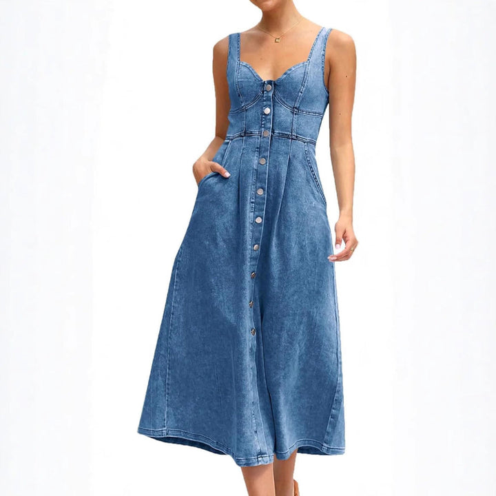 JAYLIN™ – Sleeveless Denim Dress