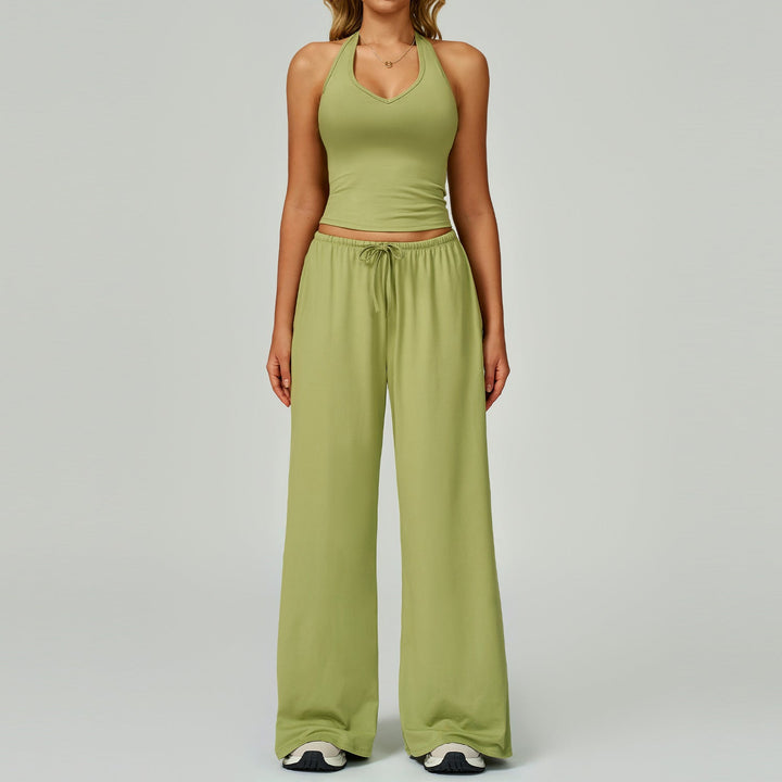 ARAYA™ - Casual Crop Tank & Wide Leg Pants Set