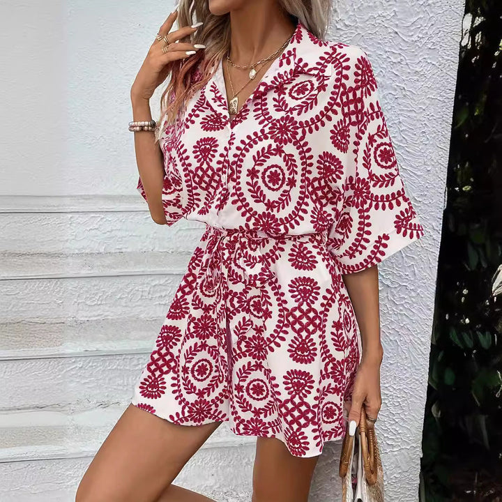 PHILOMENA™ - Boho Floral Summer Romper