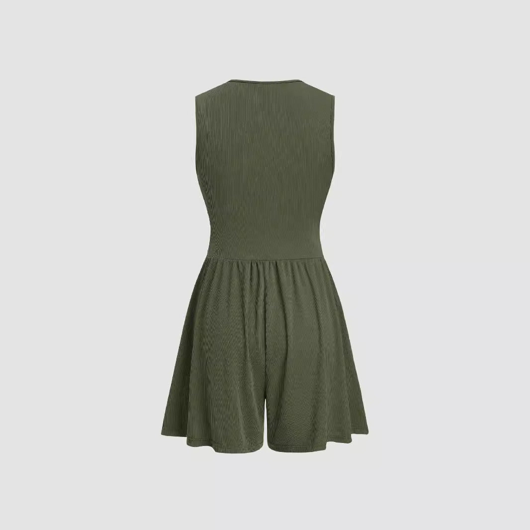 PARIS™ - Stylish V-Neck Sleeveless Romper