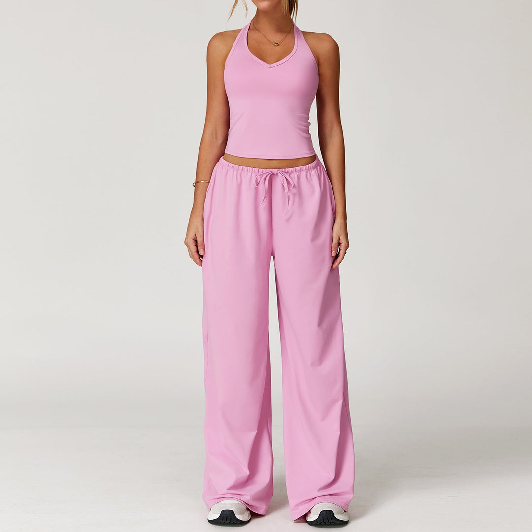ARAYA™ - Casual Crop Tank & Wide Leg Pants Set