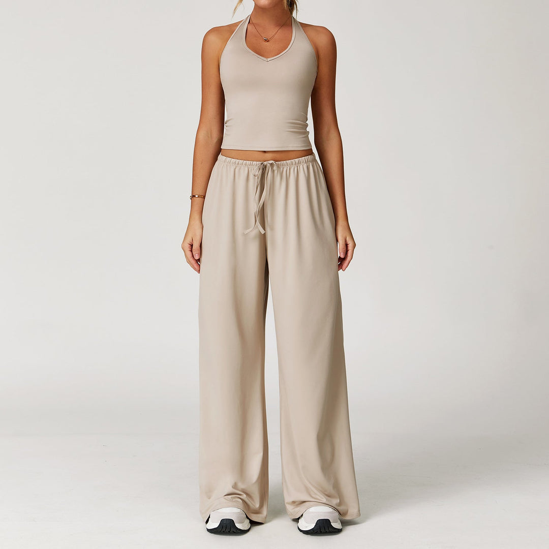 ARAYA™ - Casual Crop Tank & Wide Leg Pants Set
