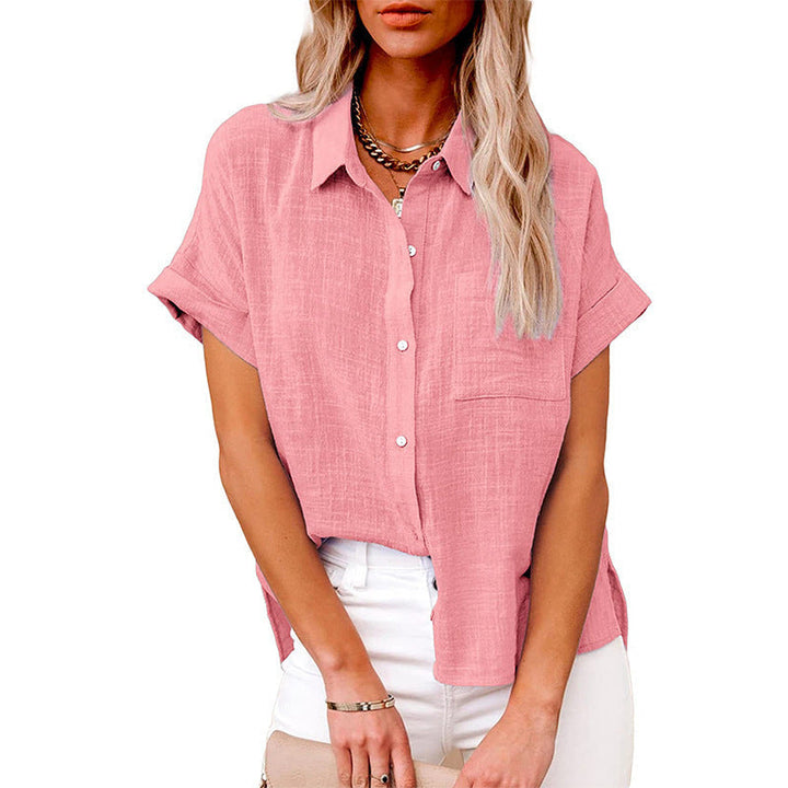 AUDRINE™ – Casual Button-Up Blouse