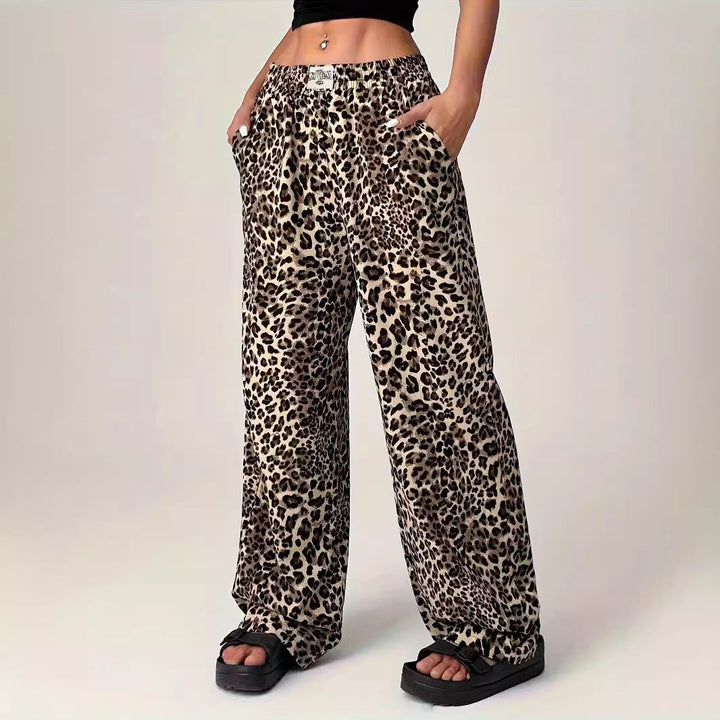 LIEZEL™ – Comfy Leopard Print Straight-Leg Pants