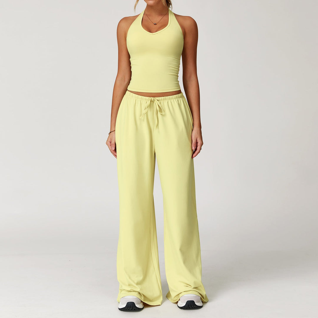 ARAYA™ - Casual Crop Tank & Wide Leg Pants Set