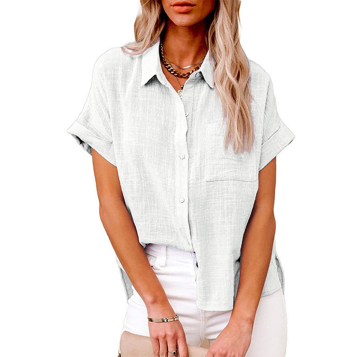 AUDRINE™ – Casual Button-Up Blouse