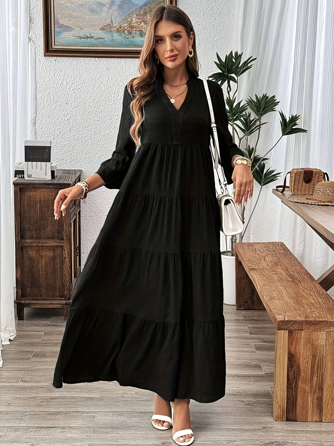 STELLA™ - V-Neck Summer Maxi Dress