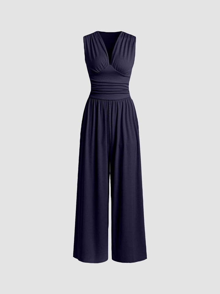 Chic Sleeveless Wide-Leg Jumpsuit