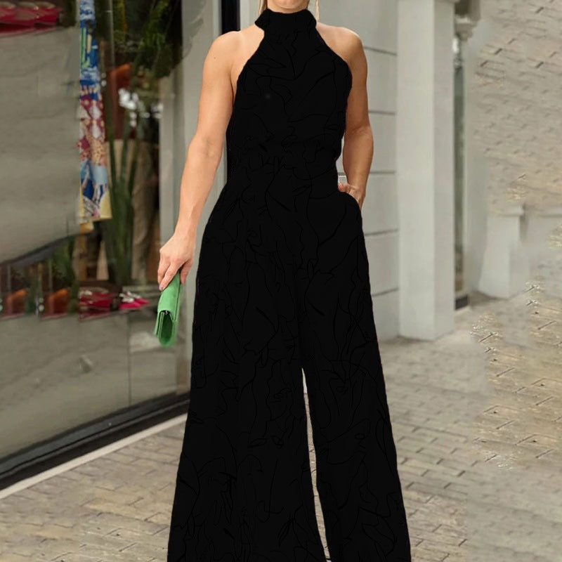QIANA™ - Elegant Wide Leg Sleeveless Jumpsuit