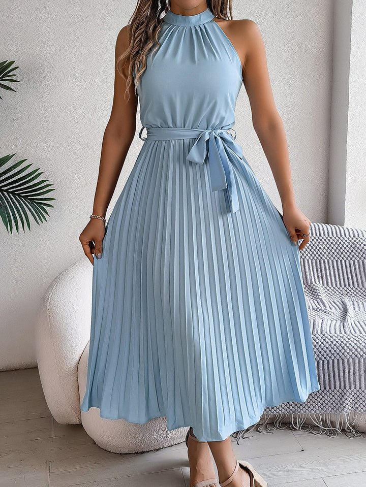 CEDRINE™ – Elegant Pleated Midi Dress