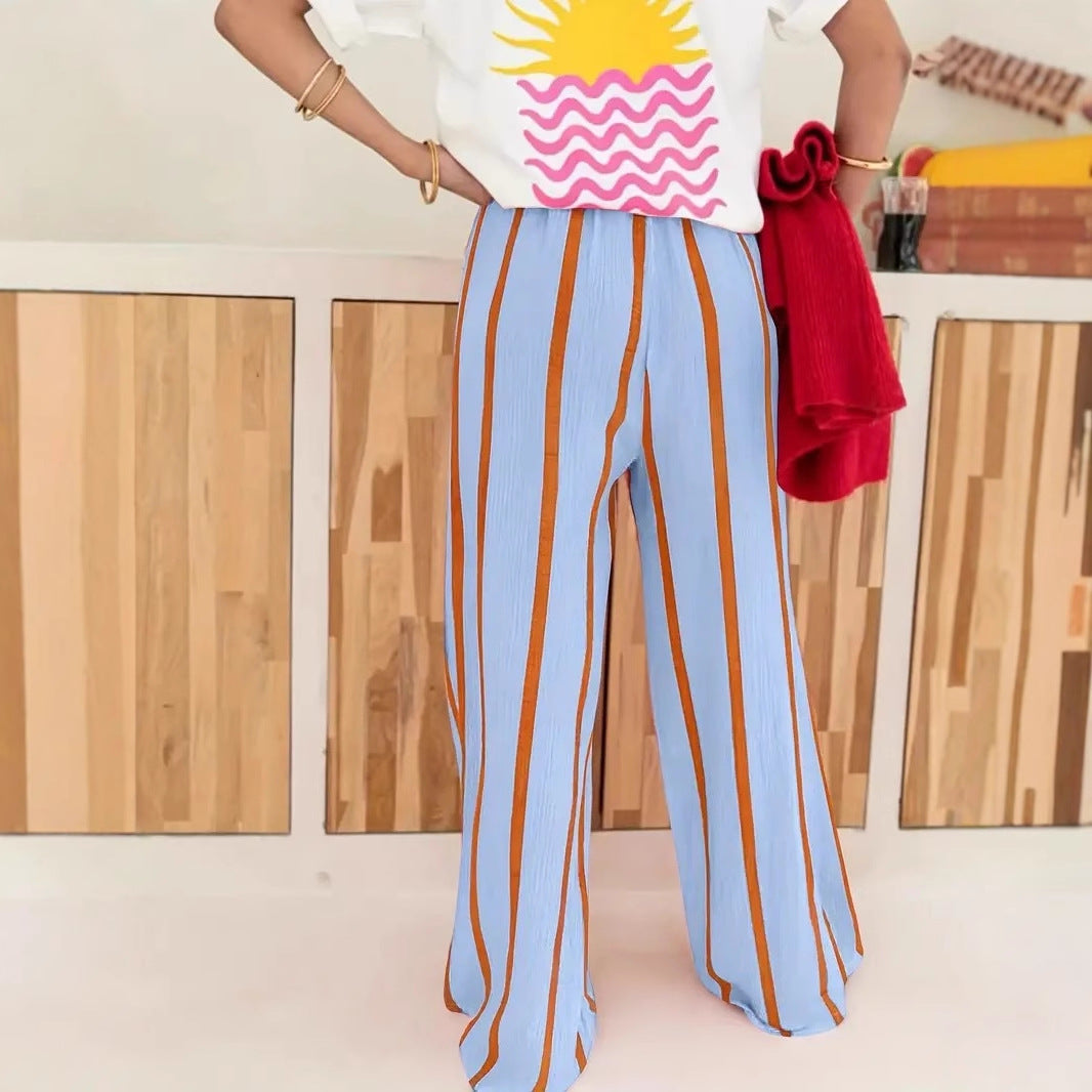 CHARO™ – Cozy Striped Wide-Leg Pants