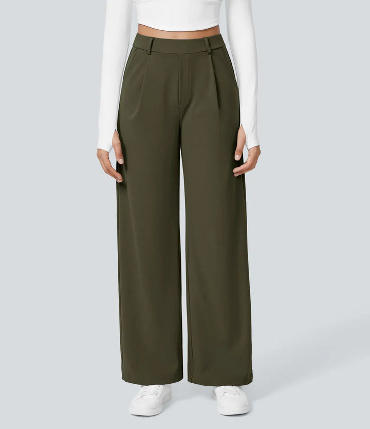 CHARMIE™ - High Waist Straight Leg Pants