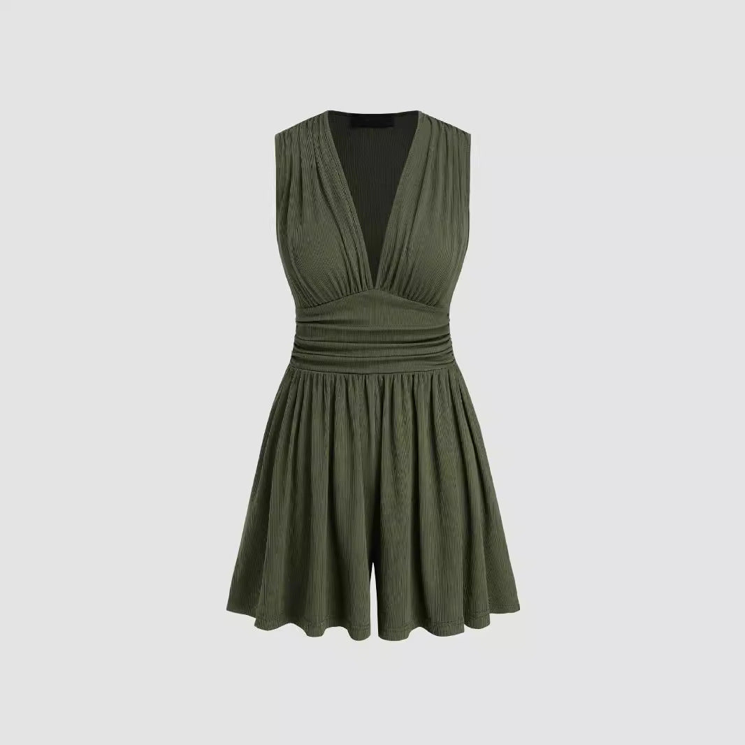 PARIS™ - Stylish V-Neck Sleeveless Romper