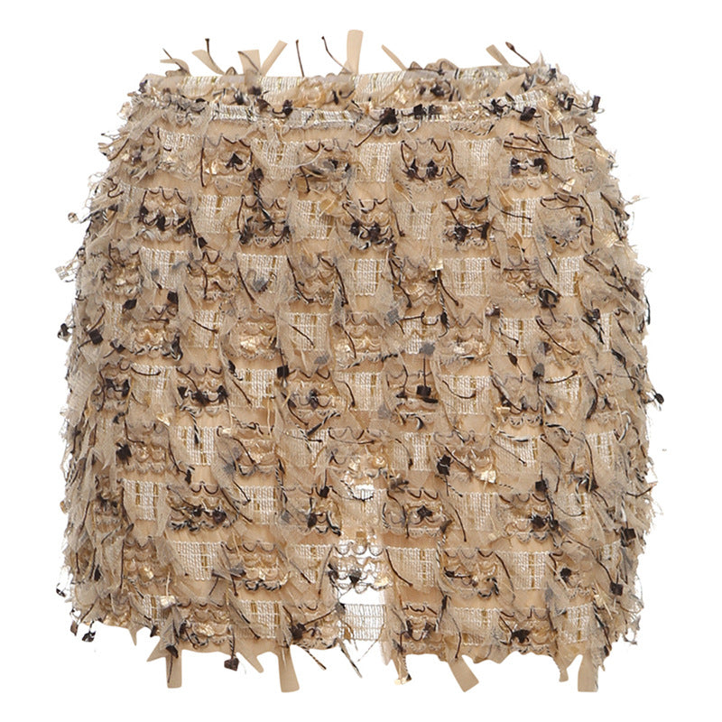 MARIA™ – High-Waist Mini Skirt with Chic Fringe