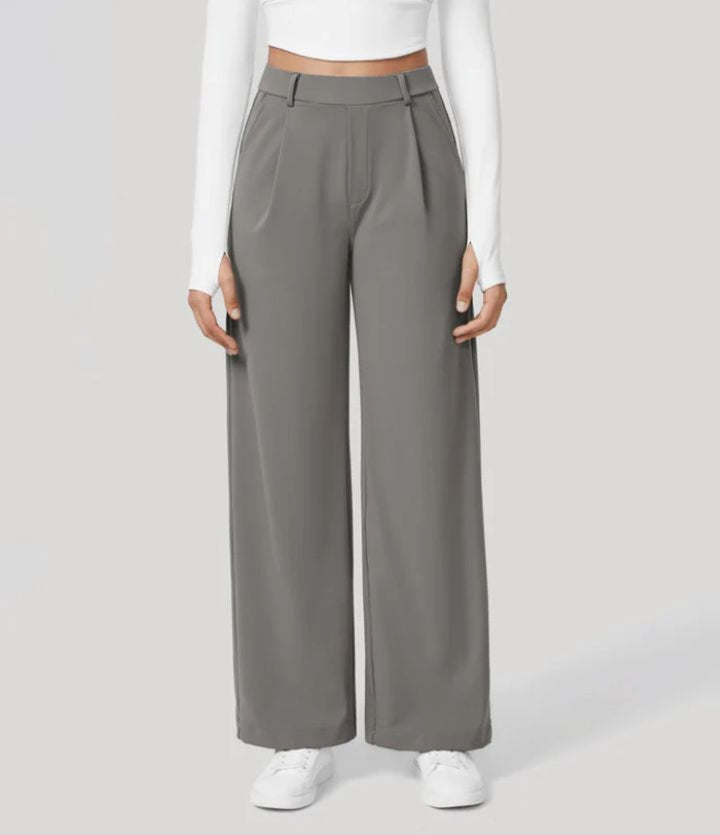 CHARMIE™ - High Waist Straight Leg Pants