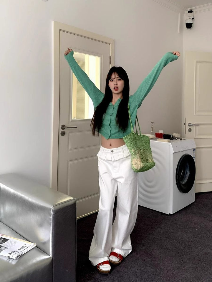 PAISLEY™ – Wide-Leg Jeans with Lace Trim