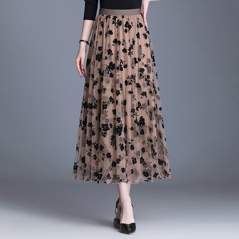 ADELINE™ – Stylish Floral Midi Skirt