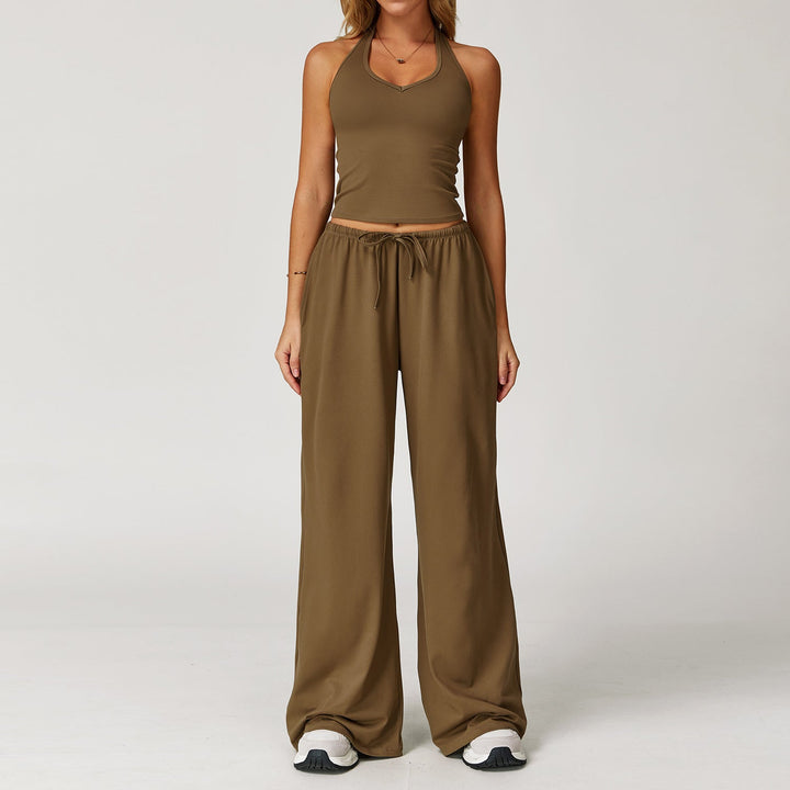 ARAYA™ - Casual Crop Tank & Wide Leg Pants Set