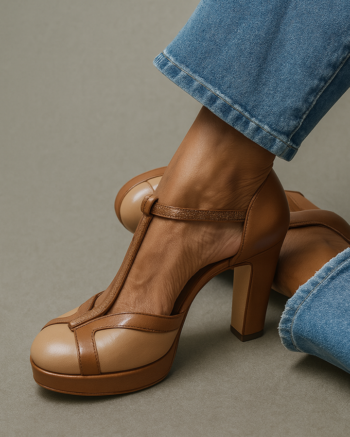 Malvina | Stylish T-bar Strap Pumps