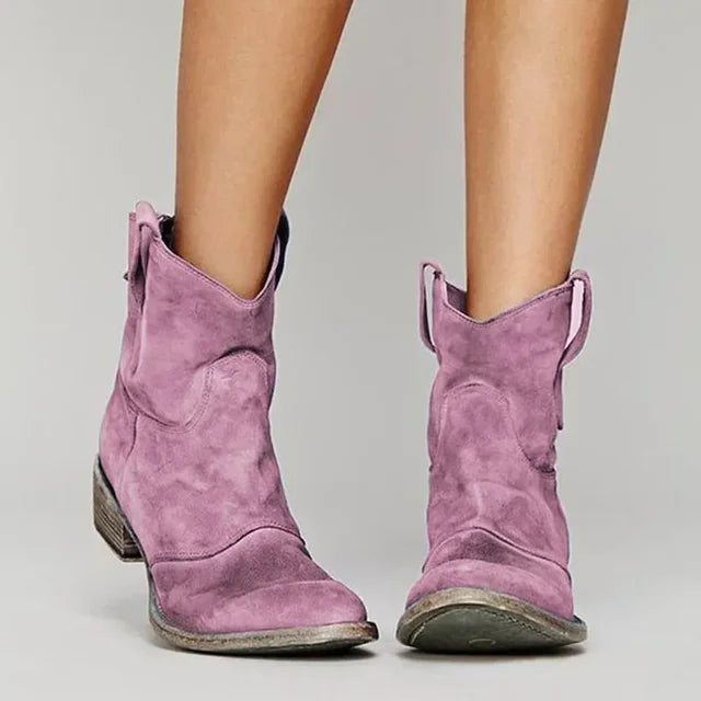 Zinny | Retro Western Ankle Boots