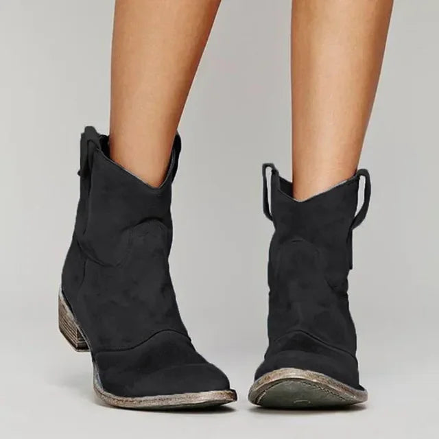 Zinny | Retro Western Ankle Boots