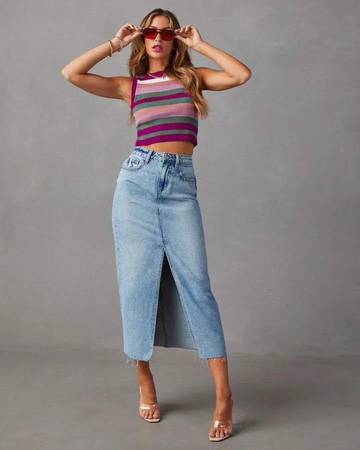 DENISE™ – High-Waist Denim Skirt