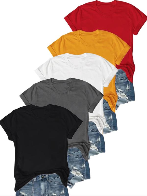 OLIVE™ - Pack of 5 Casual Short Sleeve Tees
