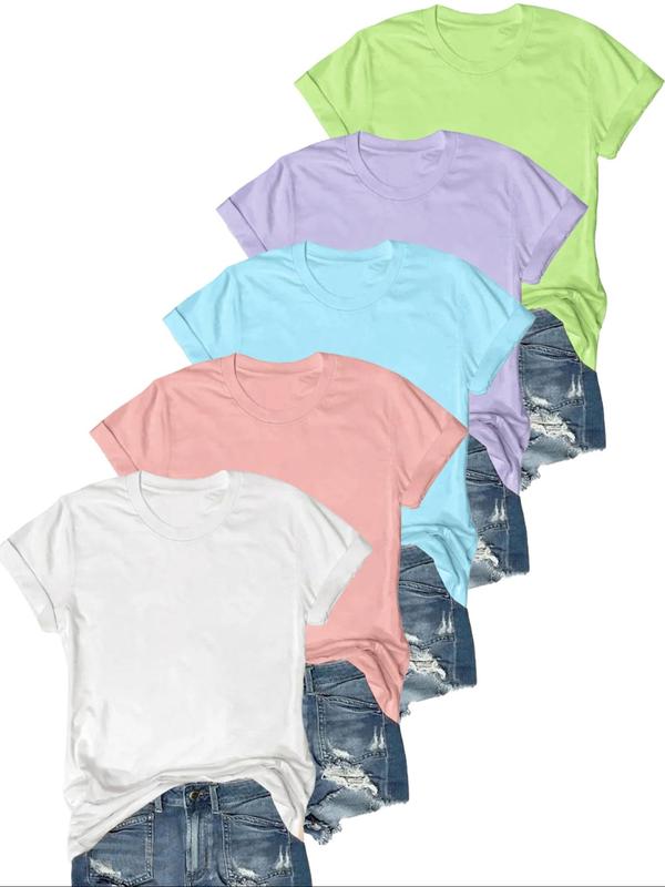 OLIVE™ - Pack of 5 Casual Short Sleeve Tees