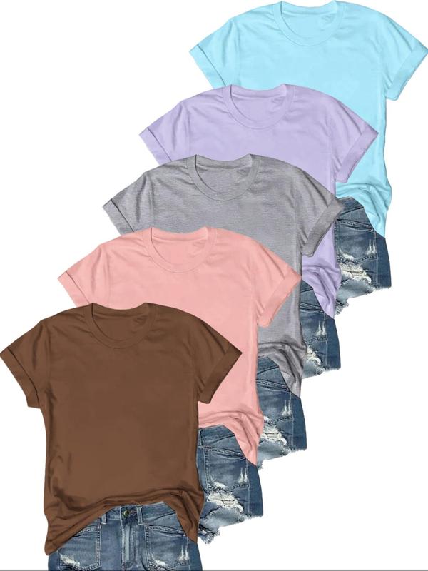 OLIVE™ - Pack of 5 Casual Short Sleeve Tees