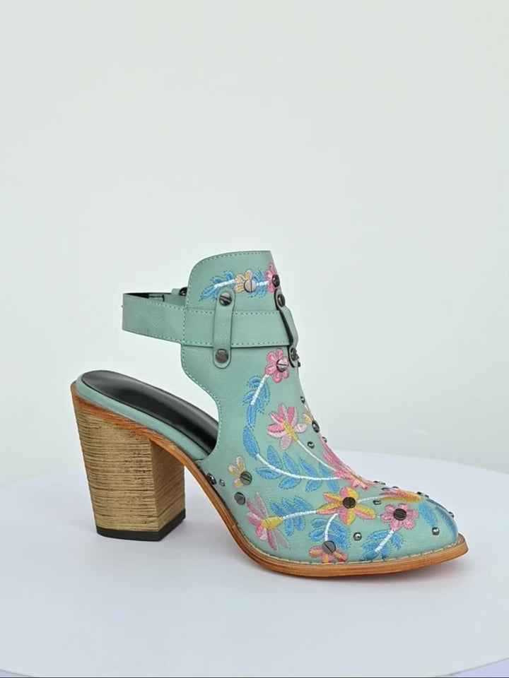 Rosine | Floral Vintage Ankle Boots