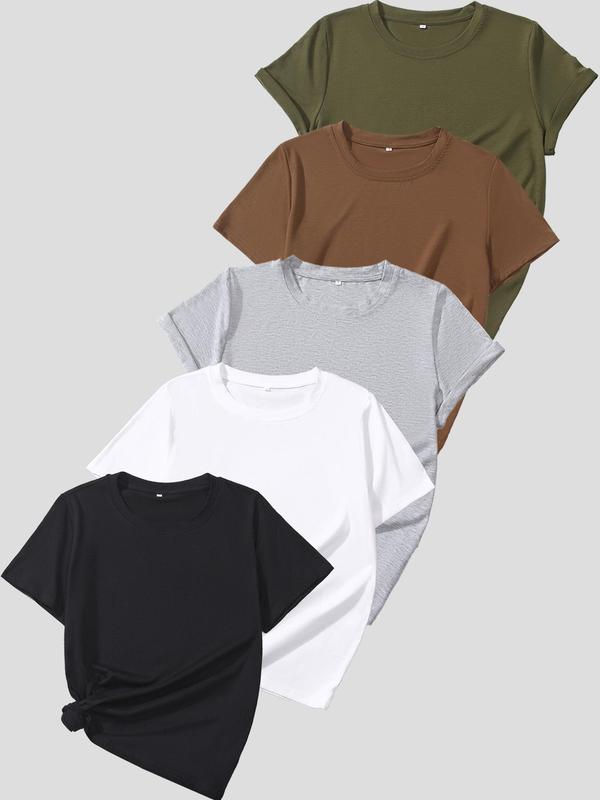 OLIVE™ - Pack of 5 Casual Short Sleeve Tees