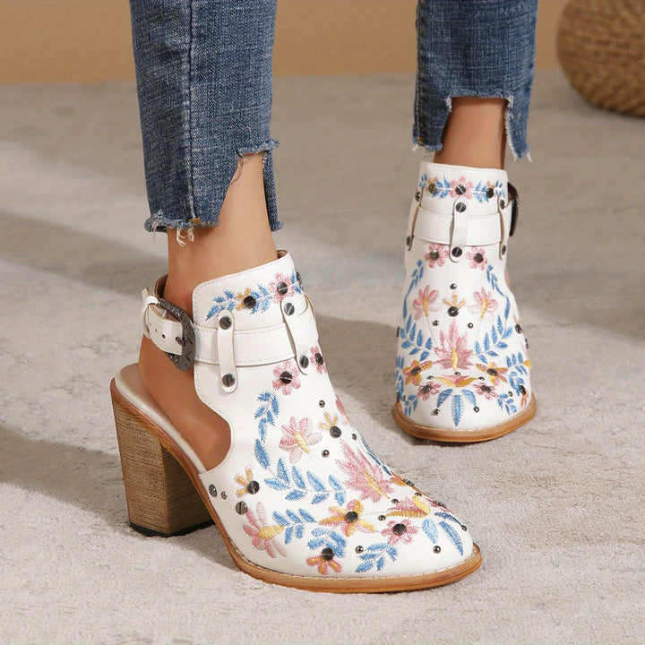 Rosine | Floral Vintage Ankle Boots