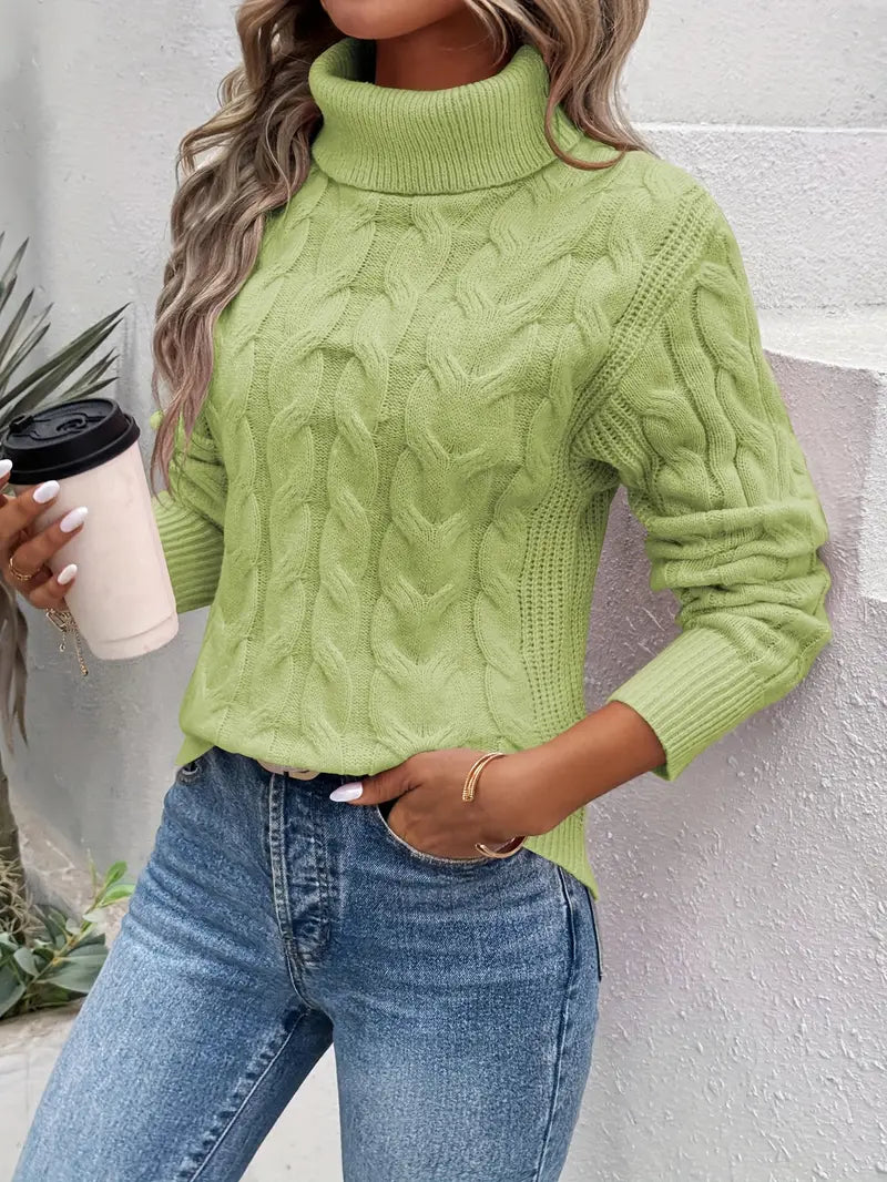 MAIKA™ - Cozy Cable Knit Turtleneck
