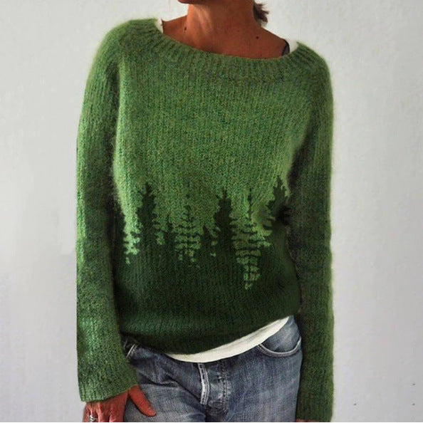 LAURIE™ - Cozy Forest Knit Sweater