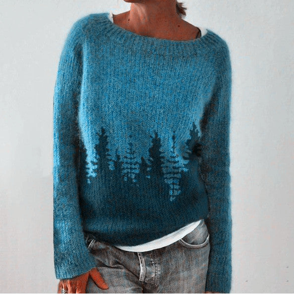 LAURIE™ - Cozy Forest Knit Sweater
