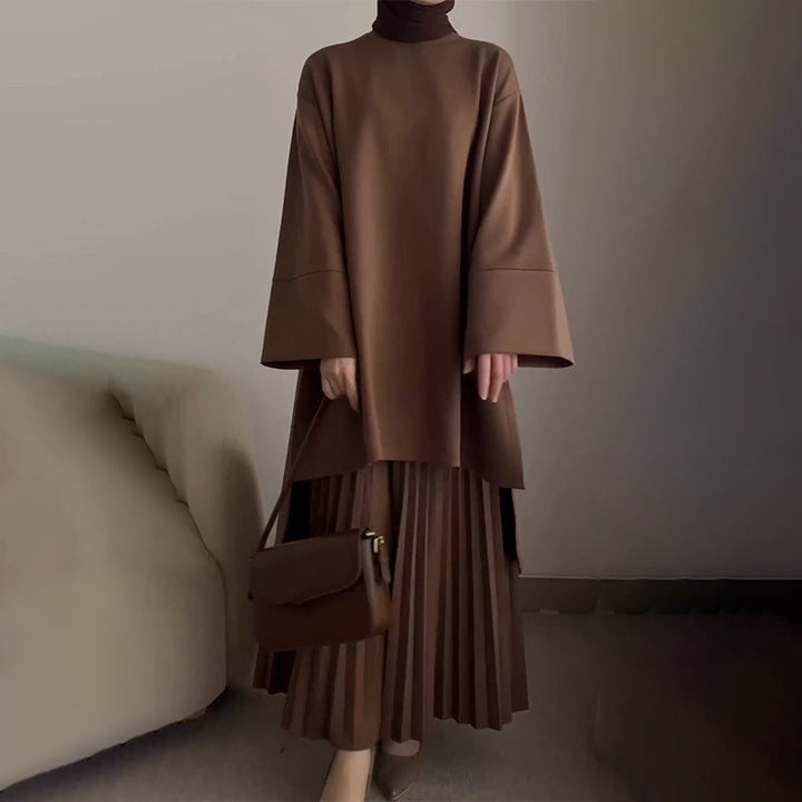 OPHELIE™ - Stylish Pleated Two-Piece Ensemble